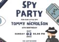 FREE Editable Spy Mission Birthday Invitation
