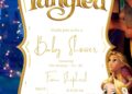 FREE Editable Tangled Baby Shower Invitation