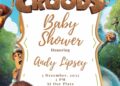 FREE Editable The Croods Baby Shower Invitation