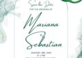 FREE Editable Tropical Paradise Wedding Invitation
