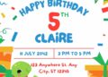 FREE Editable Turtle Party Birthday Invitation