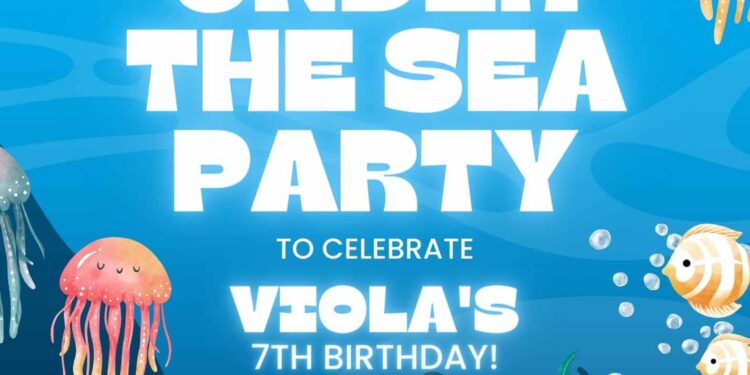 FREE Editable Under the Sea Adventure Birthday Invitation