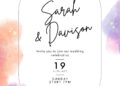 FREE Editable Watercolor Whimsy Wedding Invitation