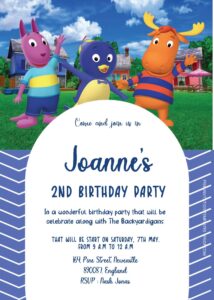 ( Free Editable PDF ) The Backyardigans Birthday Invitation Templates One