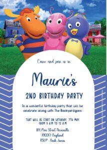 ( Free Editable PDF ) The Backyardigans Birthday Invitation Templates Three