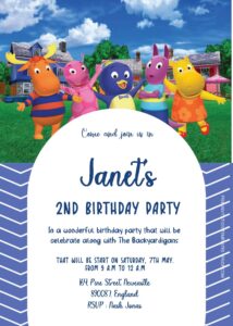 ( Free Editable PDF ) The Backyardigans Birthday Invitation Templates Two