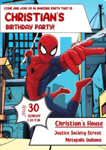 Free Editable Word - Spiderman Birthday Invitation Templates