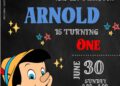 Free Editable Word - Pinocchio Birthday Invitation Templates Title