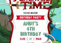 FREE Editable Adventure Time Birthday Invitation