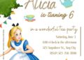 FREE Alice In Wonderland Tea Party Birthday Invitation Templates Five
