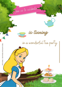 FREE Alice In Wonderland Tea Party Birthday Invitation Templates Ten