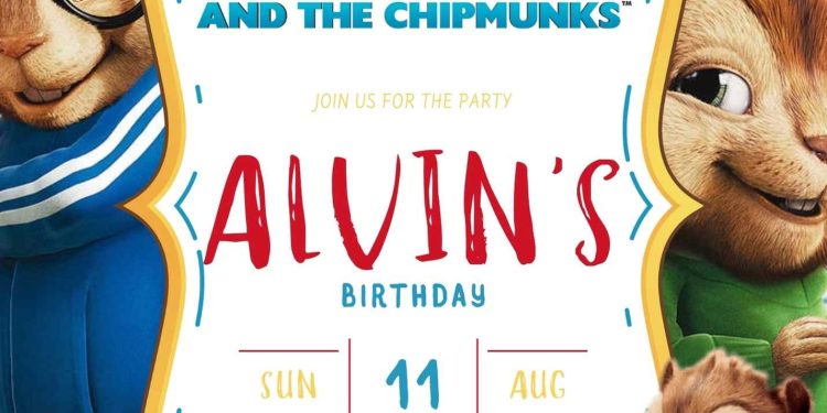 FREE Editable Alvin and the Chipmunks Birthday Invitation
