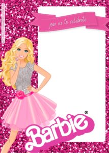 FREE Barbie Pinkie Party Birthday Invitation Templates Ten