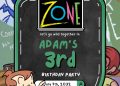 FREE Editable ChalkZone Birthday Invitation