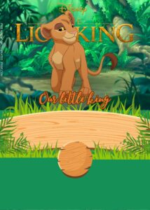FREE Lion King Jungle Party Birthday Invitation Templates Eight