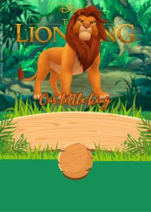 FREE Lion King Jungle Party Birthday Invitation Templates Six