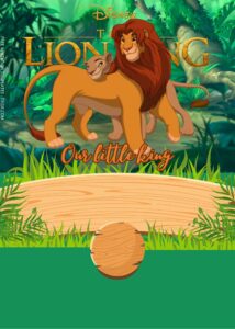 FREE Lion King Jungle Party Birthday Invitation Templates Sixteen