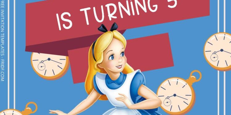 Free Editable Word - Alice In Wonderland Birthday Invitation Templates