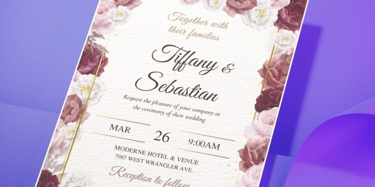 (Free Editable PDF) Rose Garden Delights Wedding Invitation Templates