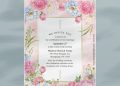 (Free Editable PDF) Whimsical Blush Rose Wedding Invitation Templates