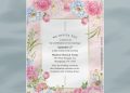 (Free Editable PDF) Whimsical Blush Rose Wedding Invitation Templates