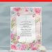 (Free Editable PDF) Whimsical Blush Rose Wedding Invitation Templates