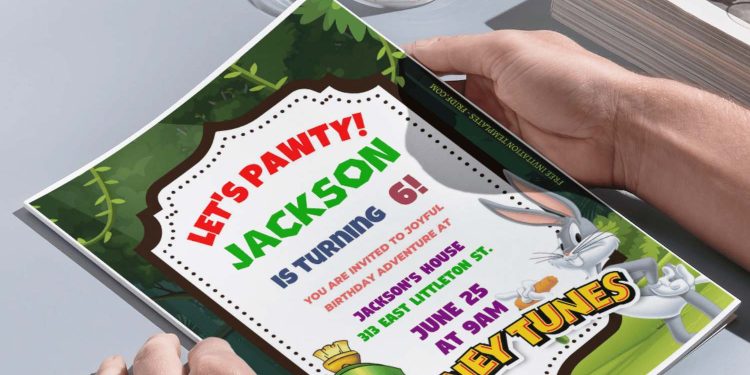 (Free Editable PDF) Lovely Looney Tunes Squad Birthday Invitation Templates