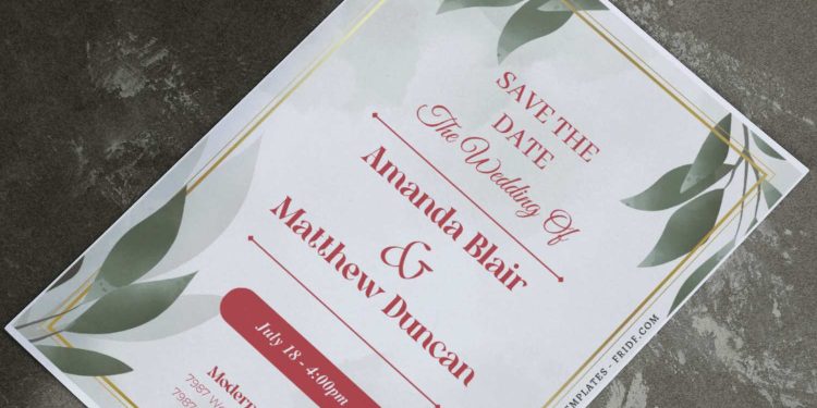 (Free Editable PDF) Enhanced Greenery Wedding Invitation Templates