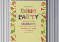 (Free Editable PDF) Lovely Dinosaur Birthday Invitation Templates