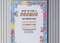 (Free Editable PDF) Cosmic Space Birthday Invitation Templates