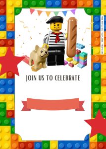 FREE Lego Movie Birthday Invitation Templates