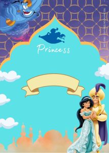 FREE Magical Aladdin Birthday Invitation Templates