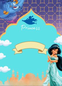 FREE Magical Aladdin Birthday Invitation Templates