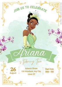 FREE The Princess And The Frog Birthday Invitation Templates