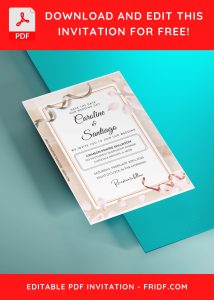 (Free Editable PDF) Eternal Blossom Wedding Invitation Templates J