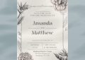 (Free Editable PDF) Vintage Floral And Ornament Wedding Invitation Templates