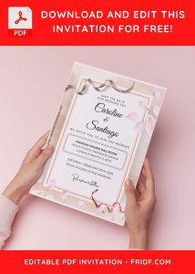 (Free Editable PDF) Eternal Blossom Wedding Invitation Templates I