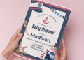 (Free Editable PDF) Hoist The Sail Nautical Birthday Invitation Templates with Ship