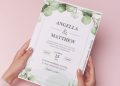 (Free Editable PDF) Delicate Watercolor Greenery Wedding Invitation Templates