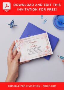(Free Editable PDF) Botanical Sakura Birthday Invitation Templates D