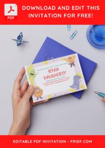 (Free Editable PDF) Cute And Friendly Beast Birthday Invitation Templates D