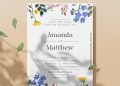 (Free Editable PDF) Vibrant Spring Wedding Invitation Templates