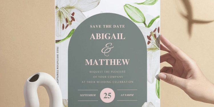 (Free Editable PDF) Blissful Romantic Spring Wedding Invitation Templates