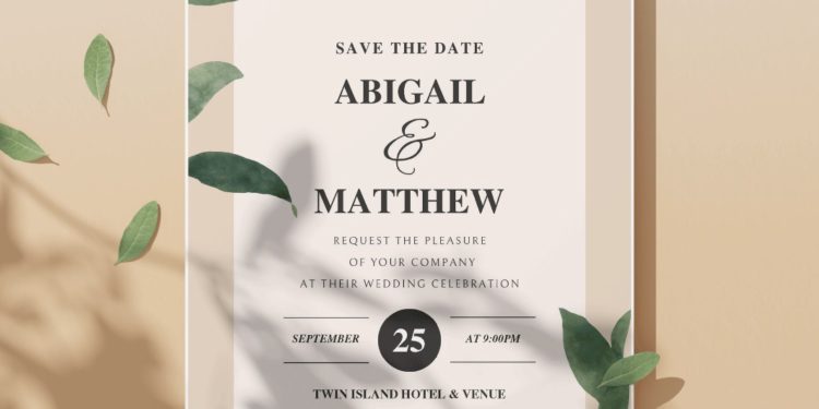 (Free Editable PDF) Minimalist Foliage Wedding Invitation Templates