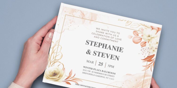 (Free Editable PDF) Greenery Garden Foliage Wedding Invitation Templates E