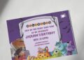 (Free Editable PDF) Monster Inc Trick Or Treat Birthday Invitation Templates I