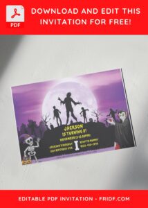 (Free Editable PDF) Spooky Dracula And Zombie Birthday Invitation Templates E