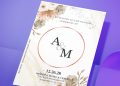 (Free Editable PDF) Enchanting Rose & Ranunculus Wedding Invitation Templates