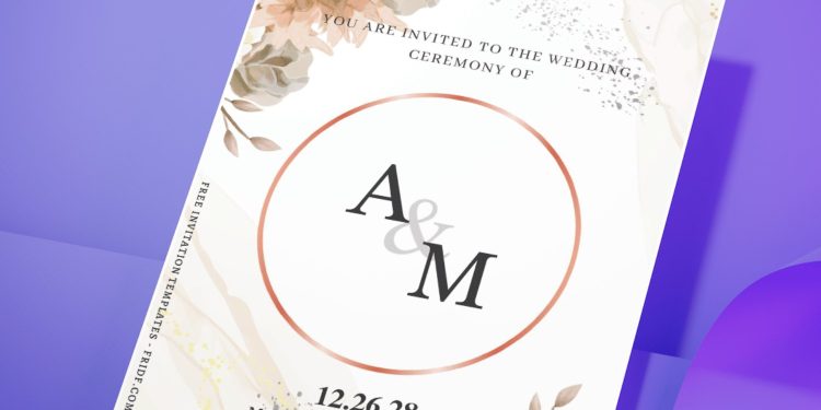(Free Editable PDF) Enchanting Rose & Ranunculus Wedding Invitation Templates