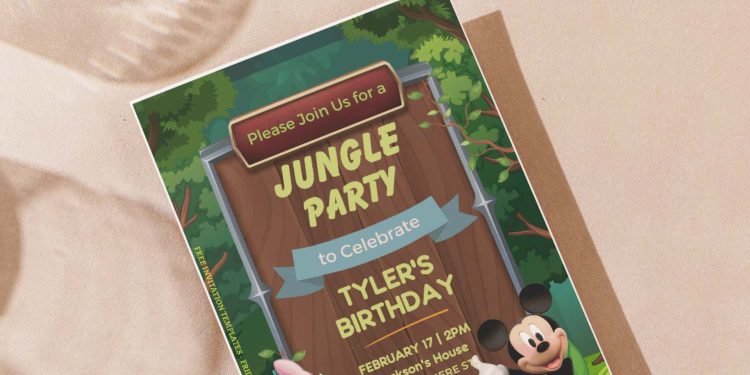 (Free Editable PDF) Mickey Mouse Kids Birthday Invitation Templates